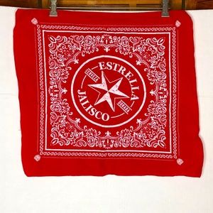NWOT 18x19 inch red ESTRELLA JALISCO bandanna